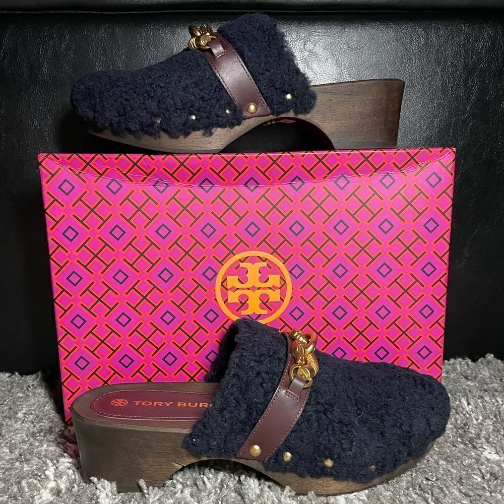 NIB Tory Burch Jessa Shearling Clog NWT - image 1
